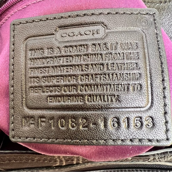 COACH Signature Maggie Mia Hobo Bag Black Sateen H1073-16153 Retired Style - Picture 14 of 14